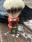 #27 High Mountain Dyed Spalted Maple Burl & Resin Shaving Brush