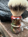 #27 High Mountain Dyed Spalted Maple Burl & Resin Shaving Brush