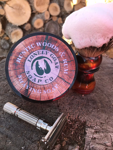 Rustic Woods & Rum Shaving Soap